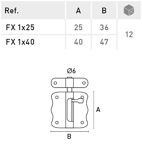 Fecho baioneta (T/Borboleta) -  INOX / LAT�O / A�O